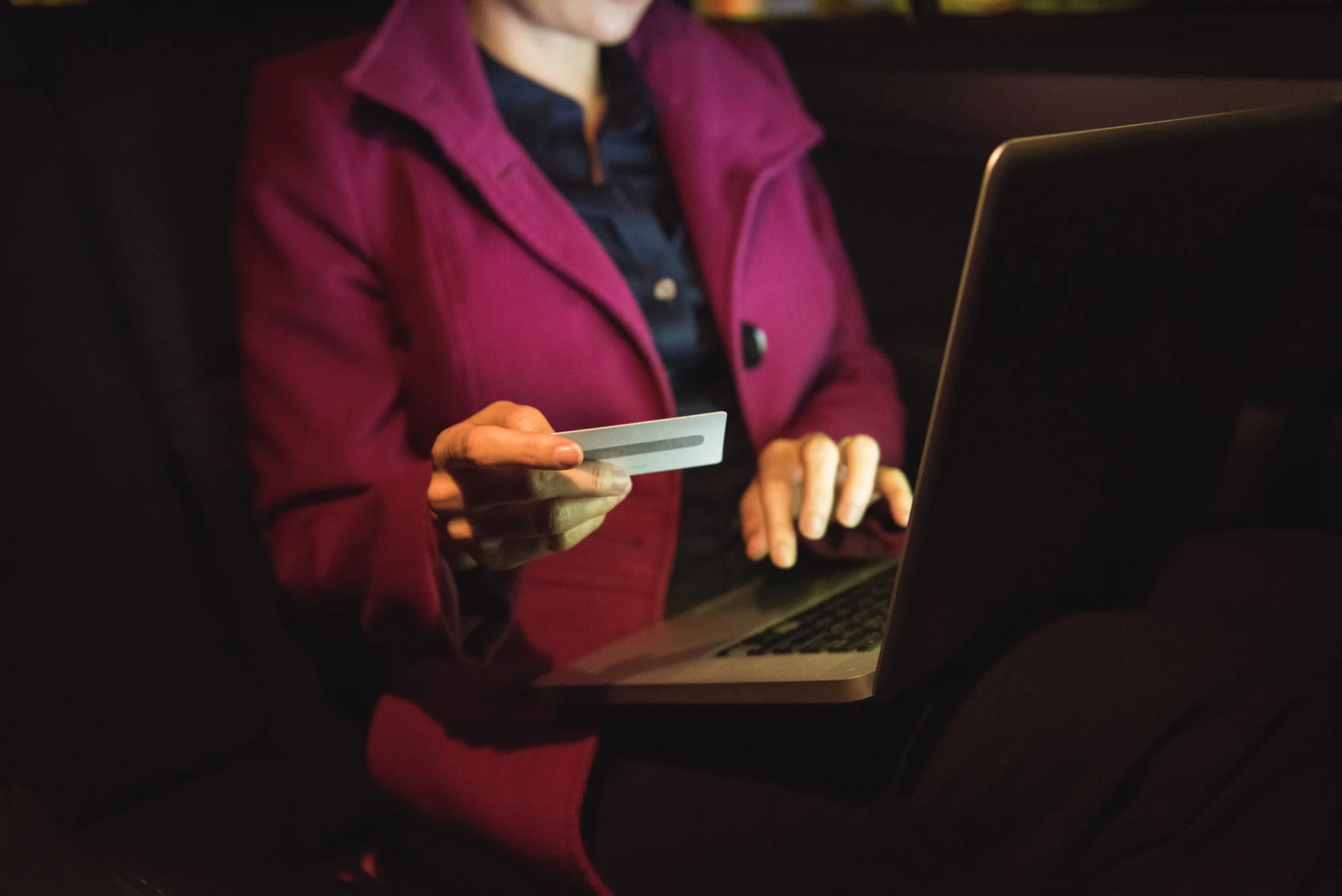 Businesswoman doing online shopping